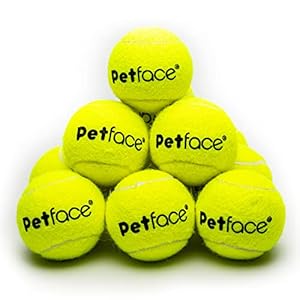 Petface Super Tennis Balls For Dogs, Throw and Fetch, Outdoor Exercise, 12 Pack
