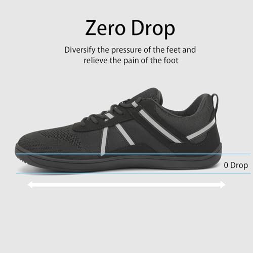 Men's Barefoot Wide Toe Box Shoes Zero Drop Sole Walking Tennis Shoes Comfortable Non Slip Minimalist Shoes Gym Cross Trainer Workout Trail Running Sneakers4