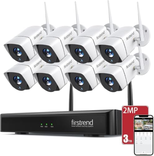 Image of Wireless Security Camera System with 3TB HDD,8 CCTV Bullet Cameras