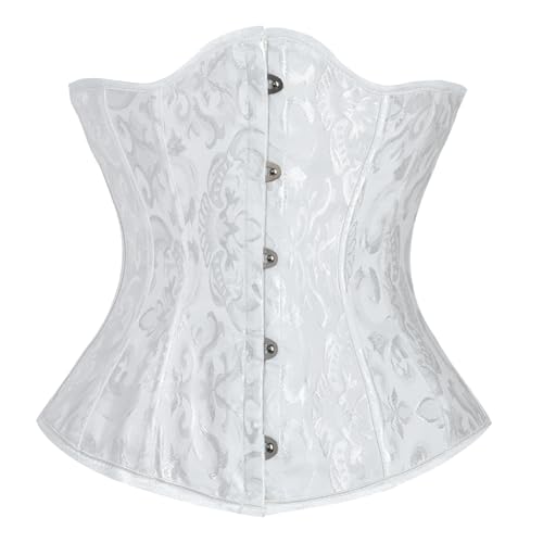 OPLERT Corset à lacets en satin sous la poitrine pour femme, serre-taille sous la poitrine, haut gainant, buste