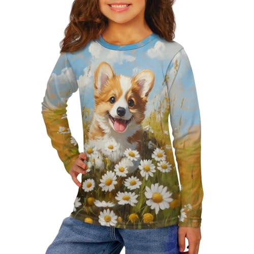 Image of Long Sleeve Shirts for Girls Winter Tops 3-16t Cartoon T Shirts for Fall Clothes