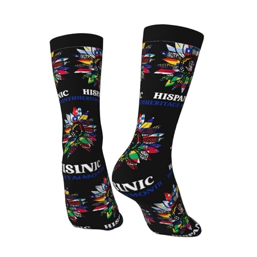 Hispanic Heritage Month Socks For Men Women Outdoor Sports Running Hiking Wicking Crew Socks4