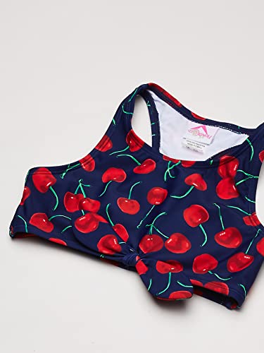 Kanu Surf Girls UPF 50+ Beach Sport Racer Bikini 2-Piece Swimsuit, Addie Navy, 62