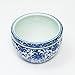 ZENSOAR Blue and White Chinoiserie Planter, Blue and White Flower Pot for Indoor Plants, Oriental Pots for Plants, Oriental Porcelain Chinoiserie Pot, Ceramic Asian Planter