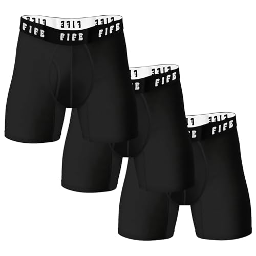 Men’s Bamboo Boxers – Anti Chafing Bamboo Boxers For Men – Moisture Wicking and Breathable Material – Ultra Soft Men’s Brief For Everyday Use - Pack Of 3 (UK, Alpha, M, Regular, Regular, Black)