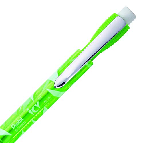 Pentel Icy Mechanical Pencil, 0.5Mm, Tinted Lime Green Barrel, Box Of 12 (Al25Tk) #TOP3
