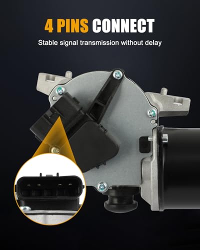 Image of ROADFAR Front Windshield Wiper Motor Fit for Chrysler for 300 2005-2009 | Fit For Dodge For Charger 2006-2009|For Dodge For Magnum 2005-2008|Replace 05139091AA|4 Pins