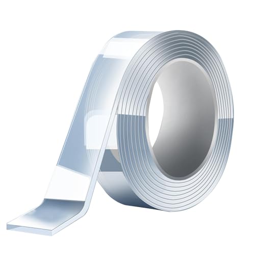 Nastro biadesivo Potente Extra Forte Trasparente, Doppio Sided Tape Fine Pastilla Doppio Lato Foto Tappeto, Senza Foratura, Senza Trucco, Rimovibile Nastro Adesivo Per Parete, Piastrelle, Ceramica