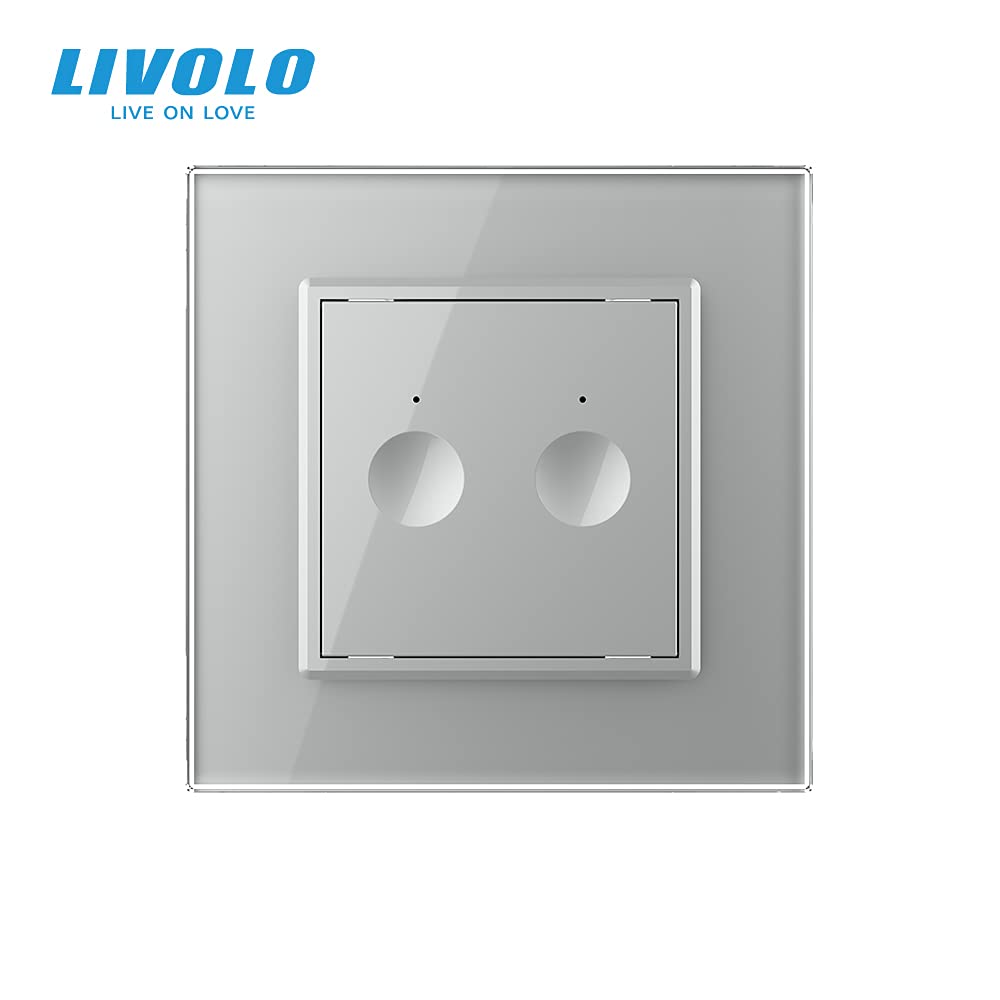 LIVOLO Interrupteur Va-et-Vient 1 Bouton - Verre Trempé 110-250V - VL-C7KMKS-2W - Mécanique