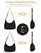 Imagen de HYZUO Bolso Hobo Mujer Forma Media Luna Bolsa Mano Grande Suave Acolchado Moderno con Correa Ajustable Ligero Plegable Holgado Bandolera