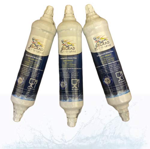 HYGRAD® Replacement Fridge Water Filters For Daewoo Siemens Replaces; Daewoo, LG, GE, Siemens, BL-9808, GXRTQ, GXRTQR, EF9603, DD7098 (Pack of 6)
