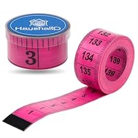 2 in 1 - Maßband 150 cm - Präzises Messen - Schneidermaßband cm + INCH Massband - Aufbwahrungsbox (Pink)