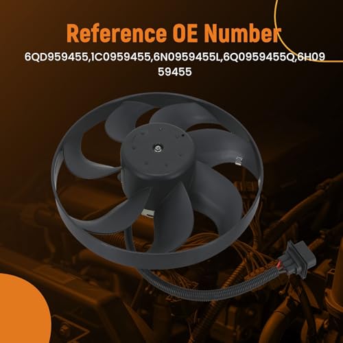 Image of maXpeedingrods 345 MM Radiator Cooling Fan Driver Side for Volkswagen Beetle 1999-2006, 6QD959455 1C0959455 6N0959455L