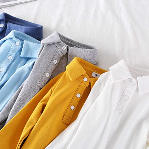 LNICEAR Kids Boys Long Sleeve Solid Color Polo T-Shirts Toddler Casual Basic Tops Tees Blouses3