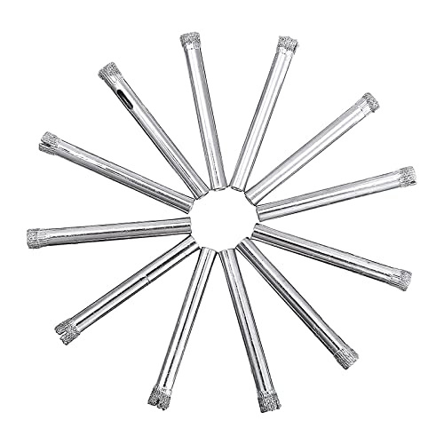 NUSHKI 12 Piezas Brocas Diamante 6 mm para Cerámica miniatura 2