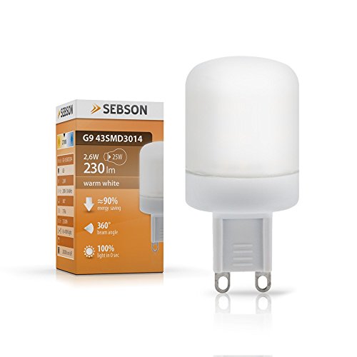 SEBSON® G9 2.6W Lampadina LED (pari a 25W), 230