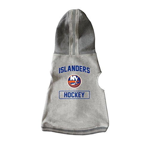 Littlearth NHL New York Islanders Pet Hooded Crewneck, Team Color, Medium