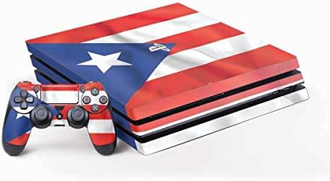 Skinit Decal Gaming Skin Compatible with PS4 Pro Console and Controller Bundle - Originally Designed Puerto Rico Flag Design