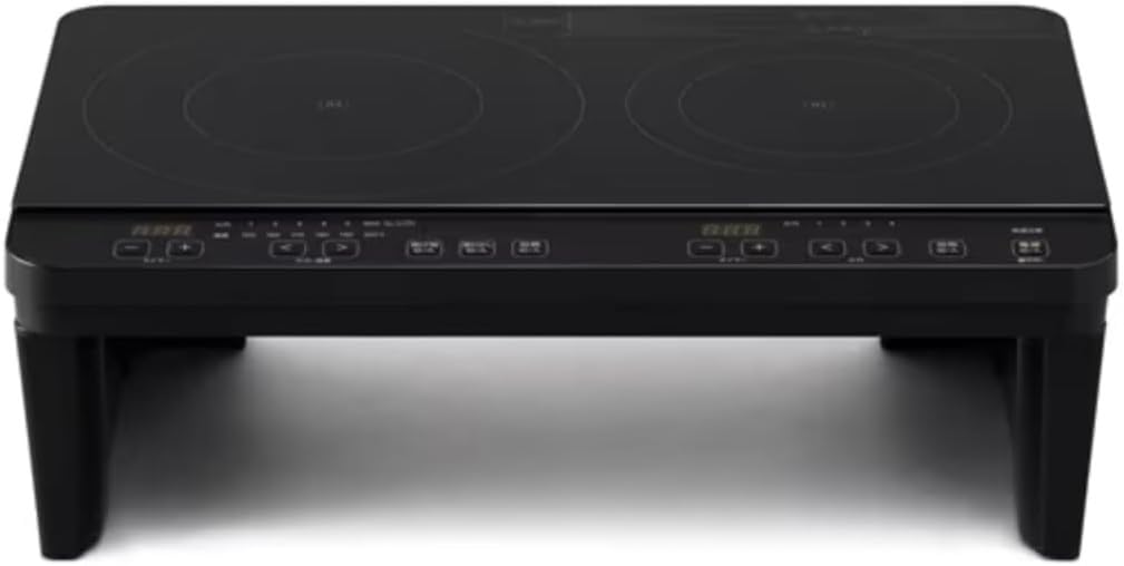 Amazon.co.jp: 2 口 IH コンロ スタンド付き ブラック : ホーム＆キッチン
