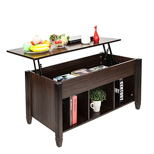 D&LE Coffee Table with Storage Lift Up,Living Room Tables Hidden Compa