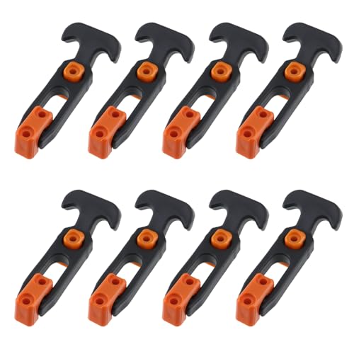 Image of T Tulead 8PCS Rubber Draw Latch T Handle 4.33 inchx1.77 inch Orange Cooler Latches Replacement Toolbox Latch Hatch