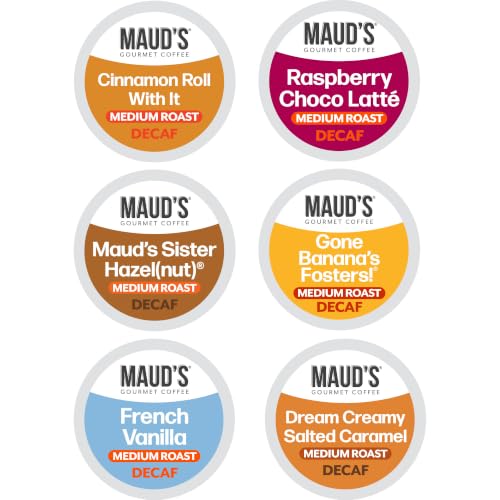 Maud’s Flavored Decaf Coffee Pods Variety Pack...