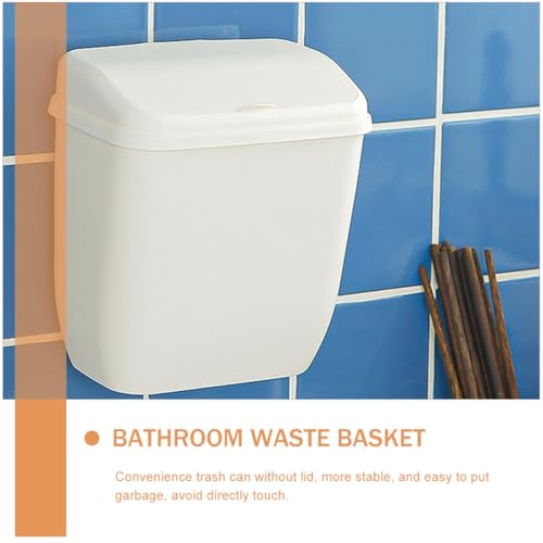Caneca de basura pequeña para colgar en pared blanca miniatura 6