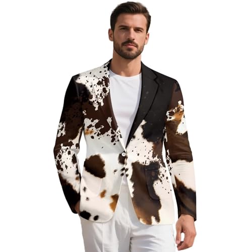 Mens Blazer Suit Slim Fit Long Sleeve 1 Button Jacket Coat with Pocket for Party Wedding S-5XL