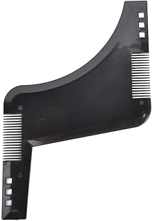 قالب استنسل لتشكيل اللحية، مشط حلاق على شكل حرف T مع مشط مدمج للحصول على خط وحواف مثالية لخط الفك والخد/الرقبة، هدية شارب أسود، منتج عالي الجودة