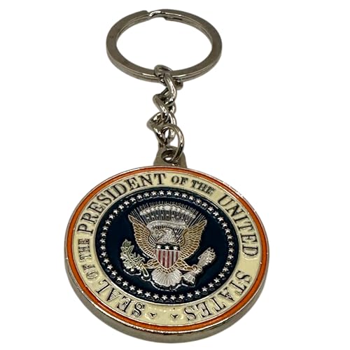 Washington DC Metal Charm Keychain, Bag Hanger Ring, (President Seal