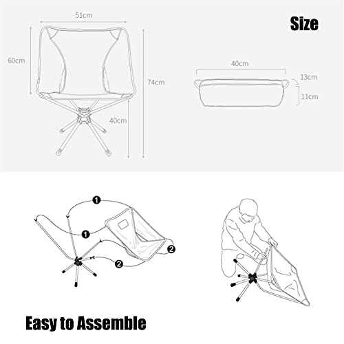 Lslansoon Portable Camping Chair, Collapsible Backpacking Chair Beach Chair With Carry Bag For Outdoor Hiking Fishing Picnic (Khaki) #TOP2