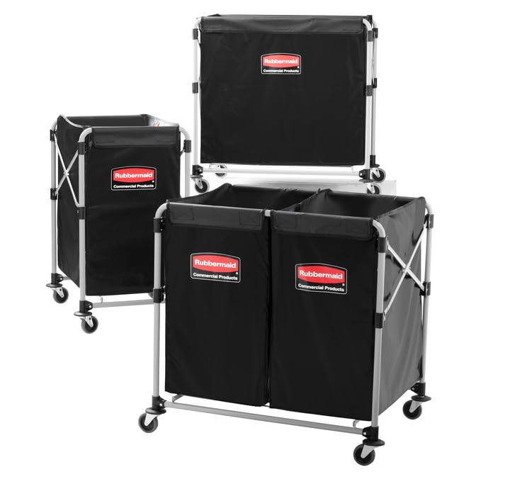 Image of Rubbermaid Commercial Products Replacement Bag for Bushel Collapsible X-Cart for Laundry /Towel /Hospitality /Clothes, 8 Bushel (Pack of 2)