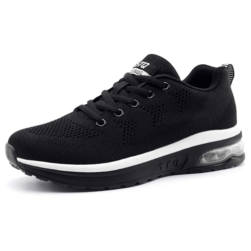 STQ Orthopedic Shoes Women Running Walking Sneakers Cushion Non Slip Tennis Shoe Black 6