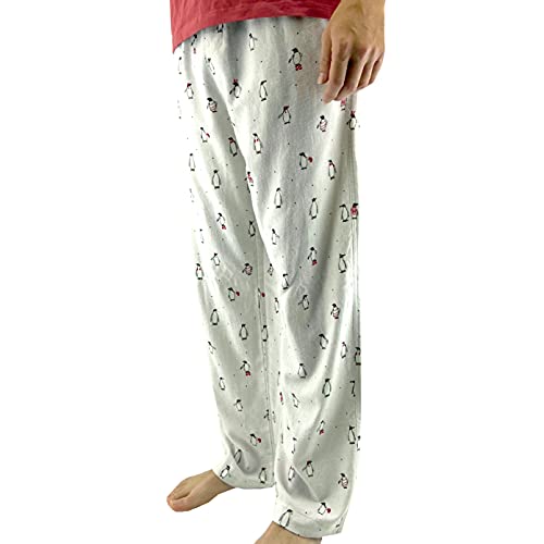 ROCK ATOLL Men's Lightweight Novelty Print Woven Cotton Long Pajama PJ Bottoms3