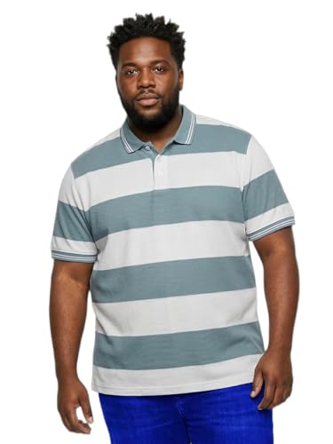 Polo homme grande taille Bigbanana multicolore en maille texturée confortable
