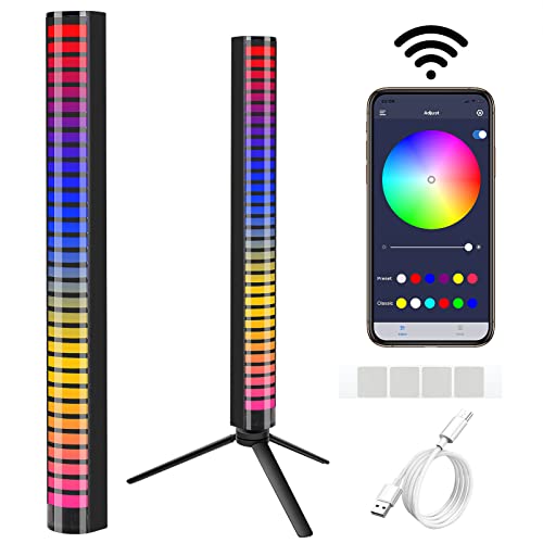 Brynnl Rgb Sound Control Pickup Rhythm Light 32 Bit Led Rechargeable Music Level Lights, Colorful Music Atmosphere Lights For Car Player Atmosphere, Pc, Tv, Bedroom, Desktop (Arc) #TOP19