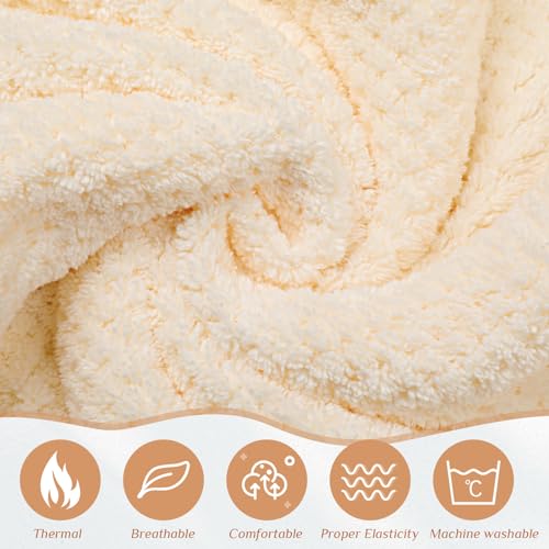 Image of 4 Pcs Towel Wrap for Women Waffle Spa Robe with Adjustable Closure Elastic Top Lightweight Wraps for Bath Shower