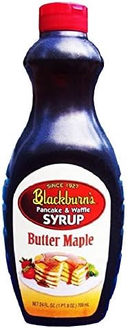 Blackburn-Made Syrup 24oz Bottle (Pack of 3) (Choose Flavor Below) (Butter Maple Flavored)