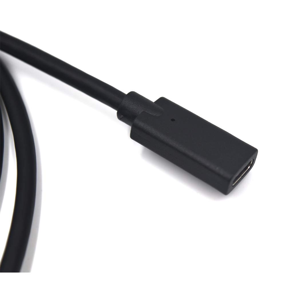 USB-C-Stecker auf USB-C-Verlängerungskabel, 90-Grad-Winkel, links und rechts, USB-Typ-C-Stecker auf Buchse, Lade- und Datenübertragungskabel, 3 A & 10 Gbit/s (links & rechts – 60 cm)