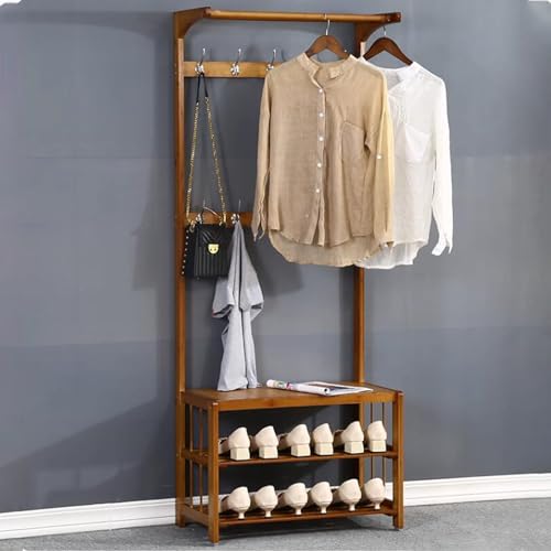 Solution de rangement sous les escaliers pour vestiaire avec banc à chaussures intégré
