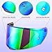 VCOROS Helmet Shield For Assault/Rapid/Stream Full Face Shield Compatible with FF800 FF320 FF328 FF353 Street Motorcycle Helmet Visor Replacement(Chrome Green)