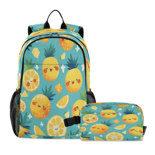 Sac à dos fruits citron ananas étudiant, le cadeau idéal pour la rentrée