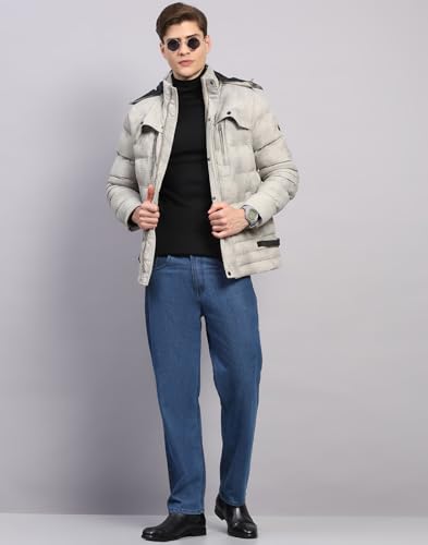 Image of Monte Carlo Mens Regular Fit Solid Hood Zipper Full Sleeves Winter Jacket| Warm Coat for Men | Stylish Zipper Jacket (Pack Of 1)