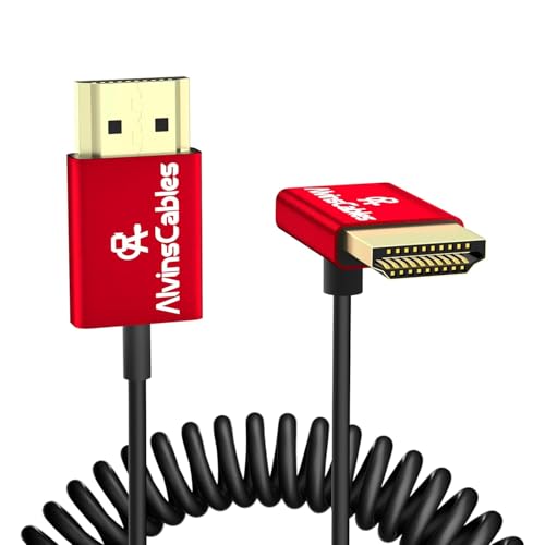 Alvin's Cables 8K 2.1 HDMI �P�[�u���B48Gbps �����A8K@60Hz �� 4K@120Hz �Ή��A��2.4mm �̒����^ HDMI �P�[�u���ŁASony A7/A9�ABMPCC�ACanon C70�AAtomos Ninja�AF