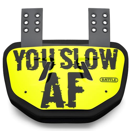 Battle Sports Novelty Football Back Plate, You Slow, Yellow, Adult