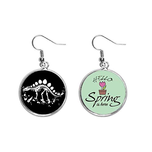 Pendientes de estegosaurio Dragon Grass joya ideal para paseos de primavera