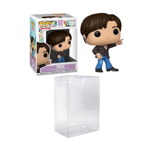 Funko Pop! Rocks: BTS (Dynamite) - Suga incluido con un protector de ático de Byron