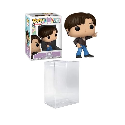 Funko Pop! Rocks: BTS (Dynamite) - Suga incluido con un protector de ático de Byron