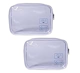 Clear Travel Bag for your Carry On Toiletries, Liquids and Makeup. Quart size is 3-1-1 TSA Approved for Airport and Airline Security (2 Pack)