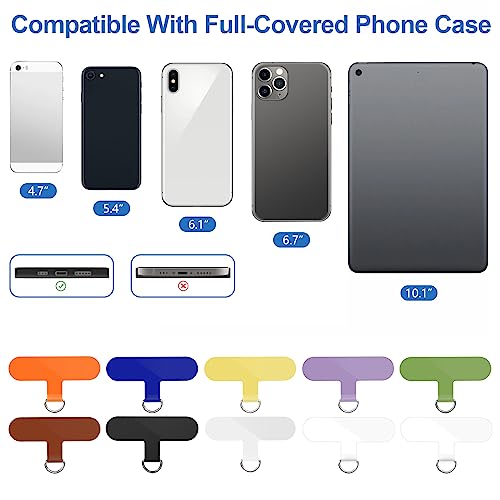 Onglet d'attache de téléphone, 10 pièces patch universel de cordon de téléphone sans transparent - Photo 37 sur 104